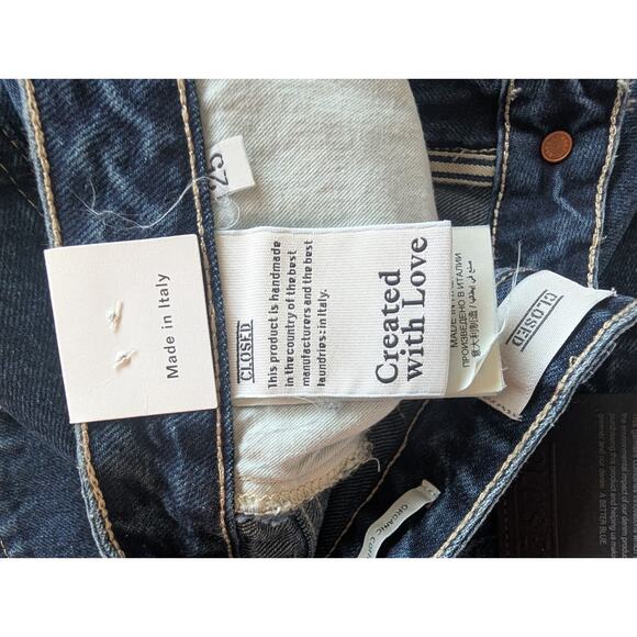 NWT Closed Denim Briston Straight Leg Jeans Size 25 Dark Blue 2C437 - Picture 12 of 15